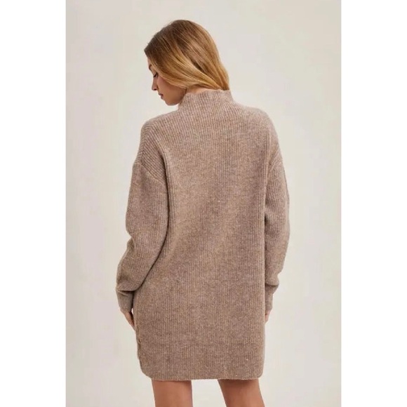 Mock Neck Sweater Mini Dress - Picture 2 of 2